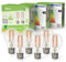 sailsco Classe A Lampadine LED E27 Filamento,3.8W equivalente a 60W incandescenza,806 Lumen,2700K Bianco Caldo,Risparmio Energetico LED A60,Lunga Durata,Basso Consumo,Non Dimmerabile,6 Pezzi