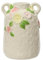 Vase/Blumenvase mit Blumenmotiv & Griffen Keramik 12x18cm Creme Rosa Stabile Tischvase - Wohnzimmer Dekovase - Keramikvase - Tulpenvase Home Decor - Flower Vases - Tischdeko Geschenk