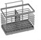 Wall Mounted Cutlery Holder Drying Rack, Hanging Chopsticks Storage Holder, Metal Utensil Holder Organizer 16X15x10cm(Gray)