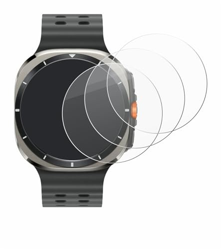 BROTECT Schutzglas für Samsung Galaxy Watch Ultra | (47 mm) 3 Stück Transparenter Displayschutz Made in Germany Schutzfolie Panzer Folie Glas 9H Einfache Montage Clear