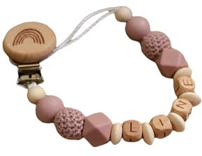 Schnullerkette mit Namen mit großer Farbauswahl für Junge & Mädchen, als Geschenk zur Geburt, Schwangerschaft, personalisiert, Baby, handmade