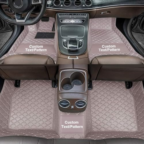 Kenzek Nach Maß Auto FußMatten für Mercedes-Benz SL/SLC/SLK/AMG/Viano/Vito/X Class/Maybach/Sprinters, wasserdichte rutschfeste PU Leder voller bedeckter Schutz Advanced Liners Grau