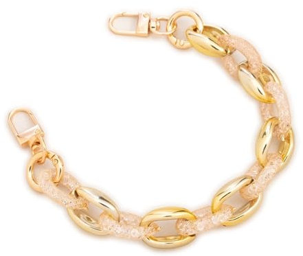Wambere 1 Stück Kurze Handykette Universal Handykette Handy-Lanyard Handy Schlüsselband Handyhüllenkette Handgelenkband mit Karabiner Handy Charm Telefonkette Handy Dekoration Tasche Anhänger,Gold