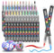 colpart Acrylic Paint Pens - 36 Colors Direct flow Acrylic Marker, Waterproof Permanent Marker Pens for Rock Painting, Plastic, Glass, Wood, Ceramic, Metal, Tires, and Canvas.