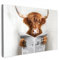MuchoWow© Wandbilder 120x80 cm Schlafzimmer Home Deko Wohnung Bild Badezimmer WC Toilette Fotoleinwand Wand Bilder Leinwand Wall Decor Vintage - Elefant - Badewanne - Schaumstoff - Wildlife