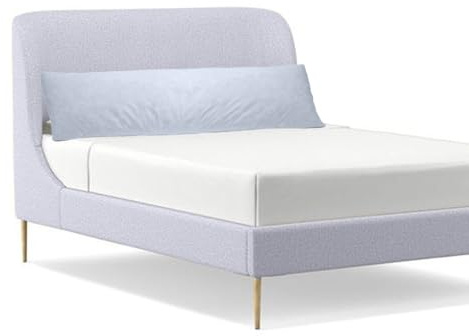 Lancashire Textiles 4ft6 Body Pillowcase – Soft Hypoallergenic Polycotton 139x50x0.2 cm Long Pillow Cover for Double Bed – Breathable & Durable, Light Blue Bolster Pillowcase
