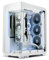 SSUPD Xhuttle White ATX Mid Tower Gaming Case, Dual Chamber, Tempered Glass/Steel, 3 x 120mm ARGB Reverse Fan, RGB Strip, Vertical GPU Airflow