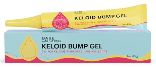 BASE LABORATORIES Keloid Bump Gel - Natural Piercing Bump & Keloid Scar Gel - For all Piercing Scars, Keloids & Bumps - 15ml