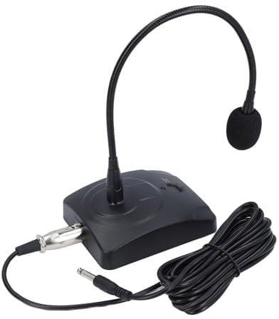 Agatige Goose Neck Microphone, with XLR Jack 360 Degree Hose Desktop Condenser Cardioid Mic Wired Meeting Microphone Gooseneck for Conference Room Live Streaming