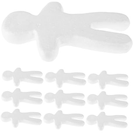 TOYANDONA 10St Weißer Embryo-Puppenschaum Malpuppenmodell Blanko-Puppe aus Schaumstoff Malerei Schaumpuppe DIY Schaumstoff-Puppenornamente Gefälschte Puppe Simulationspuppe DIY-Puppenstütze