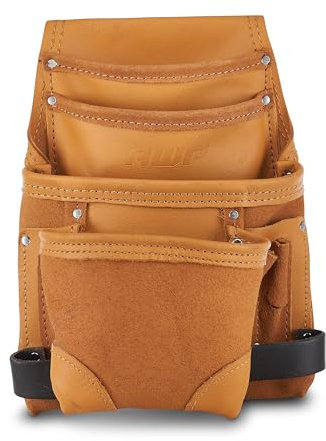 AWP Classic Leather Tool Pouch, Crafted from Premium Top-Grain Leather, Compatible with Work Belts Up to 3 Inches Wide, Tool Belt Accessory (3 Pack)