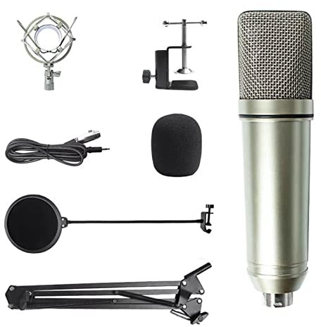 Msuiiixcccc Microphone Computer Condenser Mic Studio Microfoon Youtuber Streaming Popcast for Vocal Singer (Color : C)