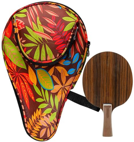 Table Tennis Paddle Bag - Colorful Racket Case with Ball Storage Pocket
