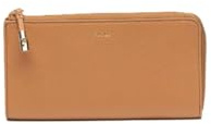 Furla Damen-Geldbörse aus Leder, 19 x 9,5 cm, Brandy, mit Reißverschluss und Münzfach, Brandy, L, Casual