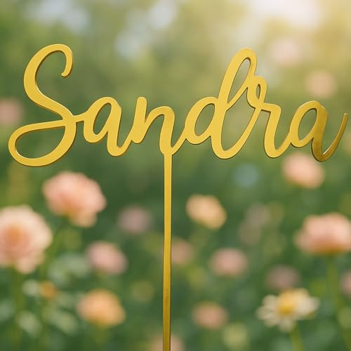 Caketopper in Gold, Rose oder Silber, Individueller Schriftzug für Kuchen, Torten, Geburtstage, Jahrestage, Hochzeiten - Personalisierbar aus Acryl oder Holz, Laser geschnitten, verschiedene Größen