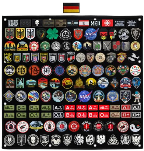 119x114 cm übergroß (0.65kg) Taktisch Hook und Loop Emblem Anzeigen Nylon Board- Patch Mattenwand - Abzeichen Inhaber Wand - Militär Stoff Blätter Display Zeigt Aufhängen Organizer Flagge
