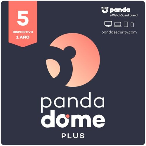 Panda Dome Plus 2025 Antivirus-Software mit VPN, Echtzeit-Firewall, Elternkontrolle, PC-Reinigung, 5 Geräte, für Windows, Mac, Android