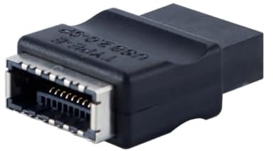 Hoite USB 2.0 9Pin auf Typ Header Adapter 9-Pin Buchse auf Typ E Buchse Frontstecker für USB-C Frontpanel-Anschluss