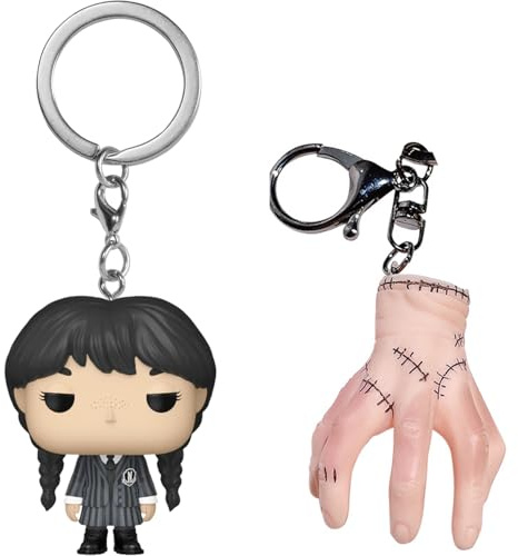 LilaLemon 2pcs Novelty Keychain Keyring,Collectable Mini Figure,Stocking Filler Gift Idea,Official Merchandise,TV Fans Backpack Decor