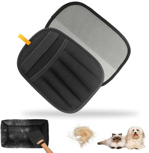 WitLion Upgraded 1 Piece Double-Sided Pet Hair Removal Gloves Reusable Electrostatic Grooming Gloves for Pet Hair|Five-Finger Pet Hair Remover Gloves for Dogs&Cats for Clothes,Bed,Couch,Carpet-Black