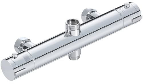 INMOZATA Thermostatic Shower Mixer Bar Two Outlet,Chrome