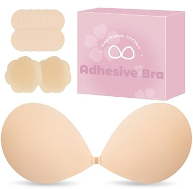 Klebe BH Push Up, Trägerloser Selbstklebender Unsichtbarer Sticky Bra | Trägerloser Push-Up-Klebe-BH, Unsichtbar & Selbstklebend Große Kleine Brüste für Rückenfreie Kleider