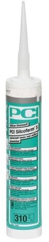 PCI Silcoferm® S Silikon-Dichtstoff 310 ml - 23 Lichtgrau - Zum Schließen von Eck-, Anschluss- und Bewegungsfugen für Innen, Außen, Boden, Wand
