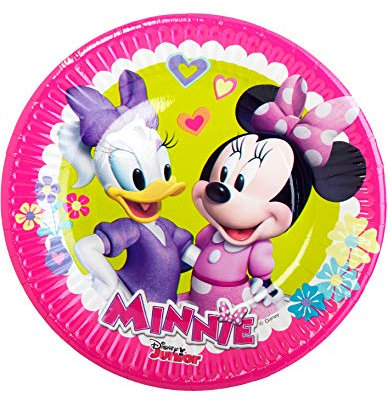 Procos- Piatto 20 Cm Minnie Happy Helpers, Multicolore, 5PR87861