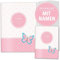OLGS U-Heft Hülle 3-teilig Set rosa Herzchen Untersuchungsheft Hülle & Impfpasshülle schöne Geschenkidee mit Namen, Geburtsdatum (Uhefthülle, Impfpasshülle 3-teilig personalisiert, Schmetterling)