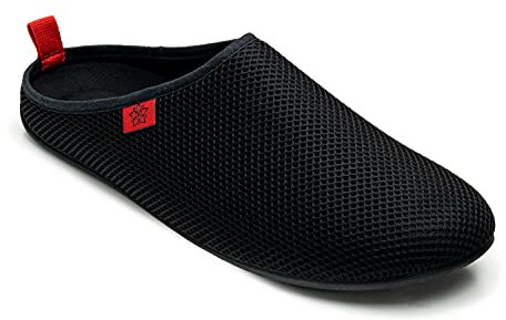Andrés Machado - Hausschuhe für Herren – Frühling Sommer – Dynamic – Unisex Pantoffeln - atmungsaktive Netzstruktur – rutschfeste Gummisohle herausnehmbares Fußbett - Schwarz EU 45