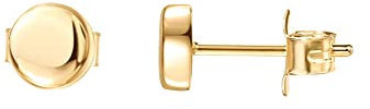 PAVOI 14K Gold Plated 925 Sterling Silver Earrings | Tiny Dot/Triangle Disc Stud Earrings | Yellow Gold Stud Earrings for Women