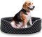 BOUTIQUE ZOO Hundebett XL Hundesofa Hundekissen für kleine/mittlere/große Hunde, Farbe: Grau