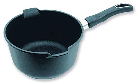 Original Gundel GUSS-UNIVERSAL-Topf MILCHTOPF INDUKTION, Ø 20 cm, Höhe 10 cm, BIOTAN-Oberfläche, PFOA-frei, Akku-Therm Boden - Abnehmbarer Designer-Stiel