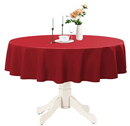 Romanstile Runde Tischdecke, 228 cm, Rot