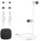 AMVR Noise Isolating Earbuds Earphones Custom Made for Quest 2 VR Headset, with 3D 360 Degree Sound In-Ear Headphones and Earphone Silicone Holders (White)