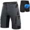 Cycorld MTB Hose Herren Radhose, Schnelltrocknend Mountainbike Hose Fahrradhose mit 4D Sitzpolster, Elastische Outdoor Sport Herren Radlerhose MTB Bike Shorts (Neu-Grau mit Unterwäsche, XL)