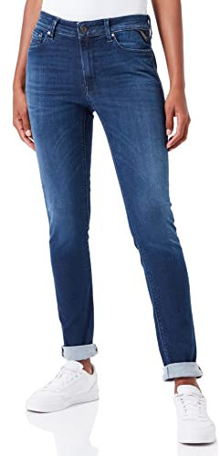 Replay Damen Jeans Luzien Skinny-Fit Hyperflex Cloud mit Stretch, Dark Blue 007 (Blau), 31W / 30L
