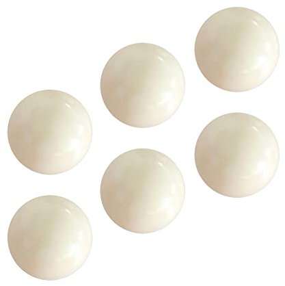 DOJA Barcelona | Tischkicker Bälle 34 mm | Paket 6 | Weiß Kickertisch Ball | Tischfussball Bälle | Mini Fussball Kickerbaelle | Tischkicker Profi/Kinder Kickerball | Kugeln Fußballspiele