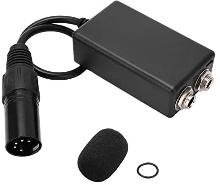 Sonew Luftfahrt Headset Adapter, Luftfahrt Headset GA Doppelstecker auf XLR 5 poliger Stecker Adapter, Kopfhörer Verlängerungs Adapterkabelmit Schwamm Super Hoher Dichte und O Ring