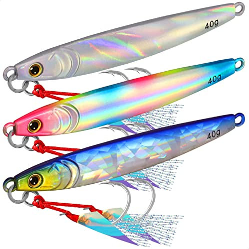 TRUSCEND Multi-Function Spinner & Jigging Lures for Pike, Mackerel, Cod, Trout, Perch & Bass - Sea & Surf Fishing Accessories with Tail Spinners