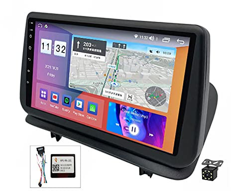 Charmstep Android 11 para Renault Clio 3 2005-2014 Radio De Coche Autoradio 9 Reproductor Multimedia con Carplay/WiFi/GPS/Bluetooth/FM RDS/Mandos del Volante+8-Led Cámara,M500s/4+64g