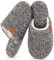 EverFoams Damen Scuff Hausschuhe Gemütlich Weiches Flauschiges Kunstalpaka Memoryschaum Leichte Rutschfeste Pantoffeln Grau, 36-37 EU