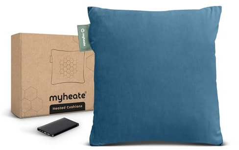 Myheate Heizkissen Kabellos, Wärmekissen Elektrisch mit Akku, USB Wiederaufladbar, Infrarot Technologie, Heizkissen Rücken mit 3 Heizstufen, Samt