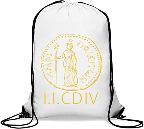 Last Gladiator Battle Antike Rom Art Turnbeutel Casual Kordelzug Tasche Weiß, weiß, Einheitsgröße