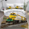RCKLCY Kinder Bettwäsche 135×200 3D Druck 3 teilig Retro-Zug Bettwäsche-Sets 100% Mikrofaser mit Reißverschluss Lokomotive Eisenbahn Jungen Mädchen Soft Bettbezug mit 2 Kissenbezug 80x80 cm