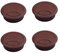 UtySty 4 Pack Office Desk Grommet 2'' Round Cable Hole Caps Cover Organizer Stopper Cord Hider Buckle for Computer Desk Executive Standing Table Desktop PC Gaming Desks (Brown)
