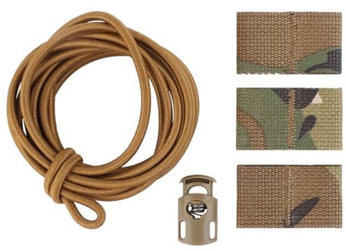 AZB Tactical Flag Bungee Elastic Fastener Strap Shock Cord Retention Molle Webbing Loop Cord Lock Secure Plate Carrier Attachment