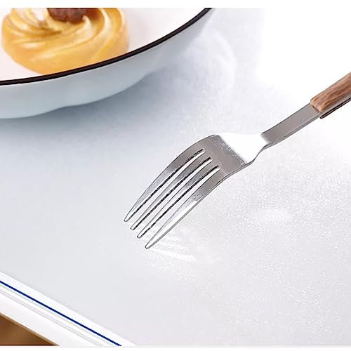 Zhaomi Protector De Mesa De Mantel Transparente De PVC, Cubierta De Mantel De Plástico Antibacteriano Inodoro Esmerilado De 1,2mm Impermeable De PVC Limpiable (80x120cm/31x47in)