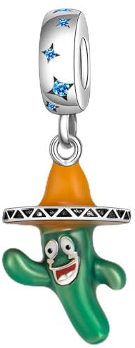 DOLARISE Reize für Pandora Armbänder, 925 Sterling Silber Kaktus Bead Charm Anhänger Schmuck Geschenk für Frauen Mädchen Mutter Familie Freund