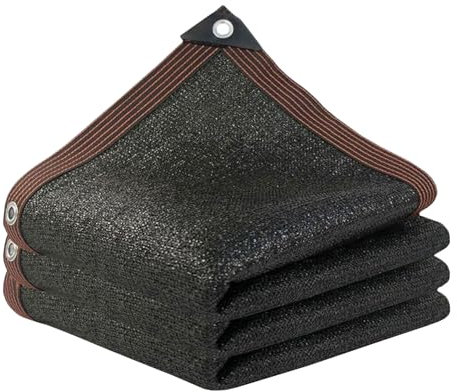 Schattierungsnetz Schwarz, Beschattung für Terrassenüberdachung, Atmungsaktiv Schattiernetz mit Ösen, Leicht Schattennetz 85% Shading Rate UV-Beständiges, Beschattungsnetz für Gewächshaus, Garten